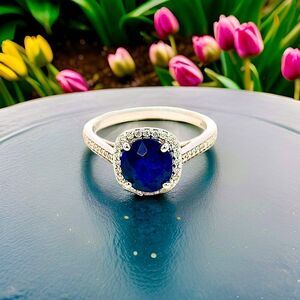 Natural Sapphire Diamond Ring 14k White Gold 2.43 TCW Certified $4,975 311699